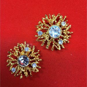 Vintage Kenneth Jane Lane Avon Regal Riches Collection Clip On Earrings Signed